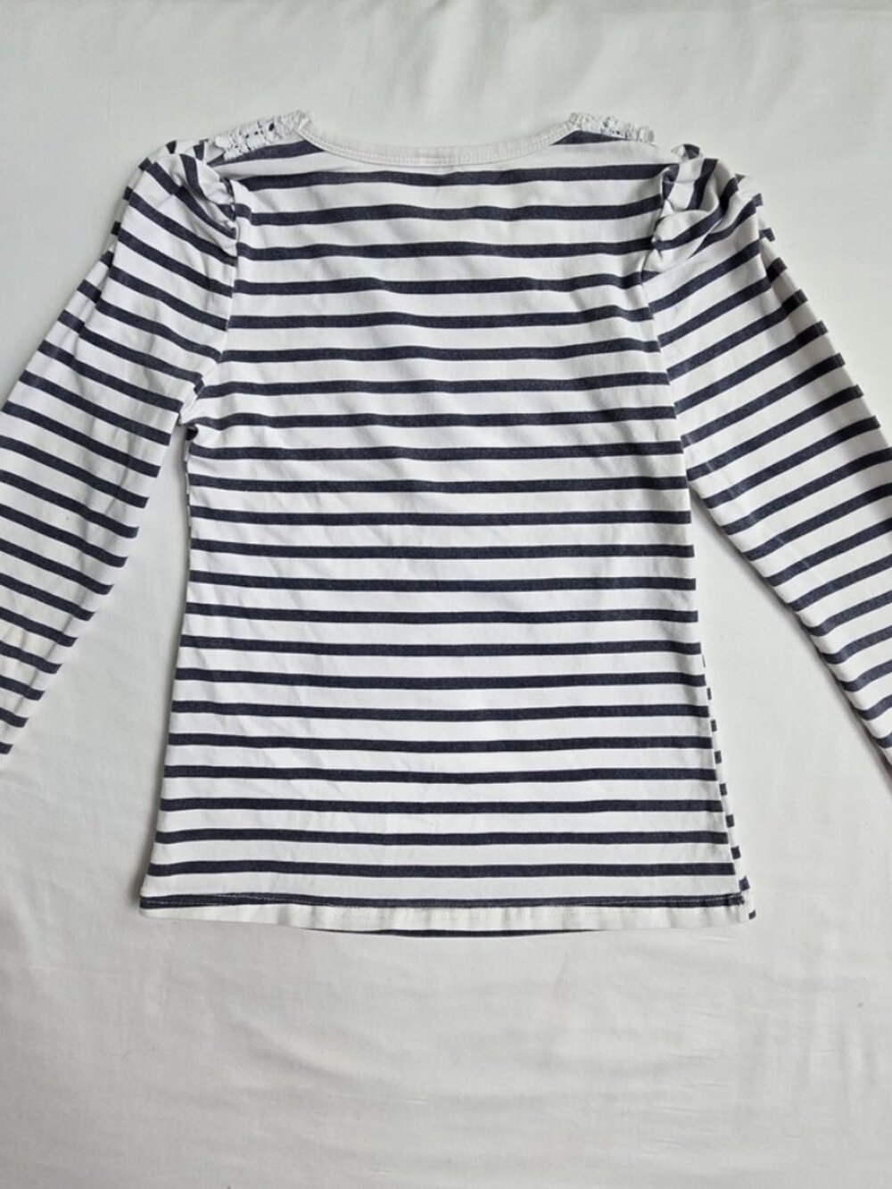 Girls Striped Top Vintage Style Sweet White Lace Peter Pan Collar Ballerina 10 - Picture 5 of 7